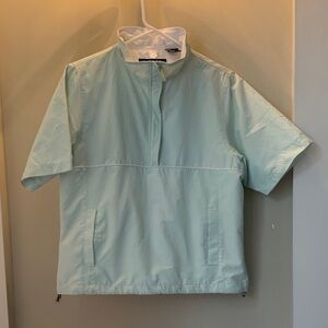 Women’s S wind/rain top for golf or hiking. Light lime green